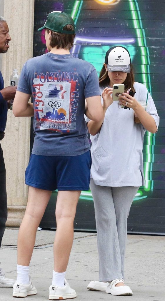 Millie Bobby Brown in a Grey Tee