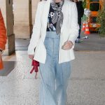 Molly Ringwald in a White Blazer Steps Out in Paris