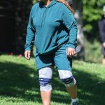 Queen Latifah in a Blue Sneakers Was Seen at the Park in Beverly Hills