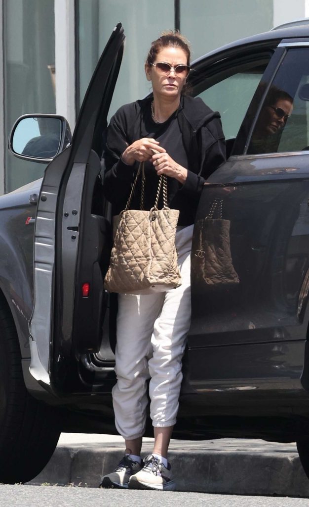 Teri Hatcher in a White Sweatpants