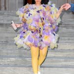 Cardi B in a Floral Dress Attends 2024 Marc Jacobs Runway Show in New York