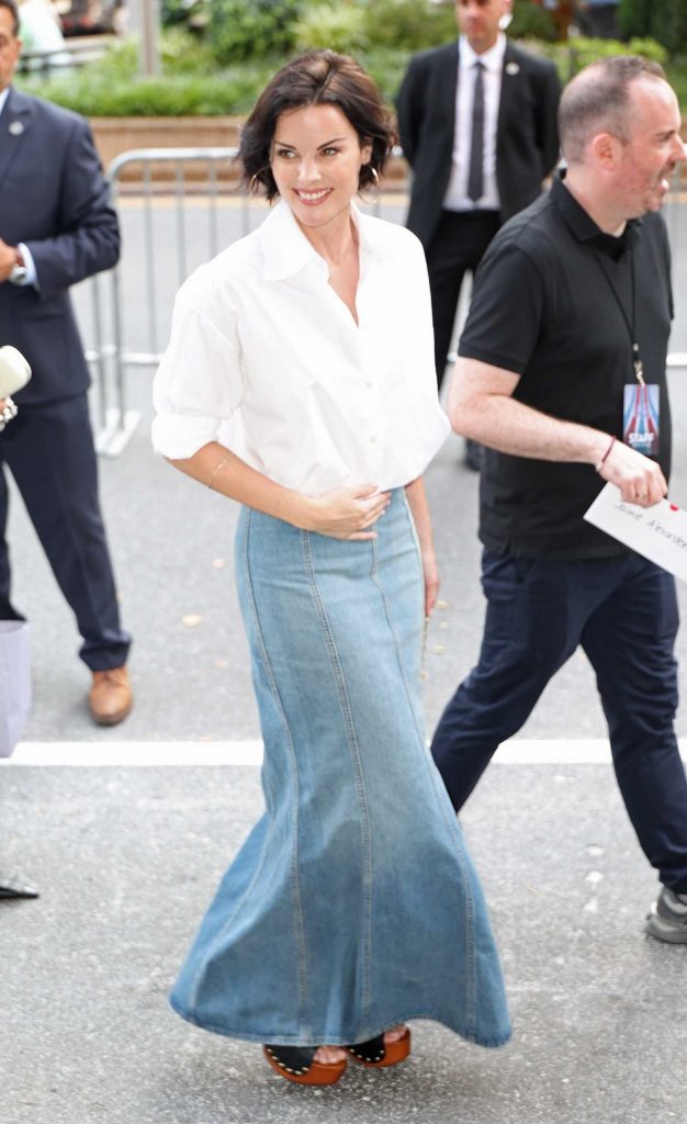 Jaimie Alexander in a White Shirt