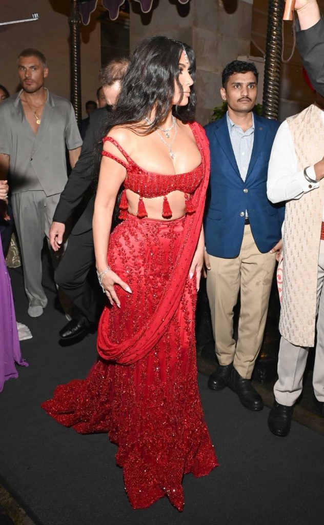 Kim Kardashian in a Red Dress