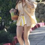 Scout Willis in a Striped Shorts Was Seen Out in Los Feliz
