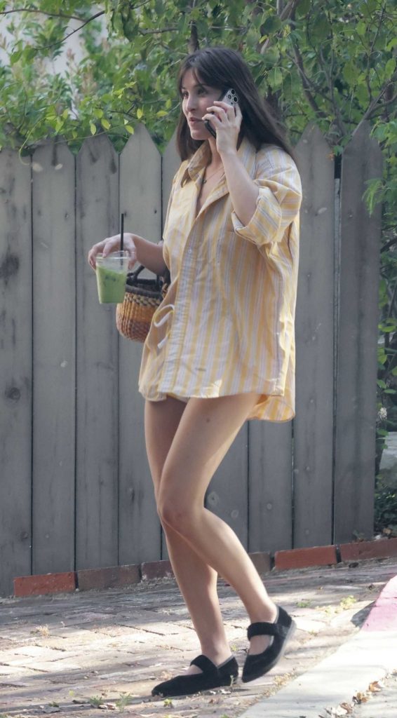 Scout Willis in a Striped Shorts