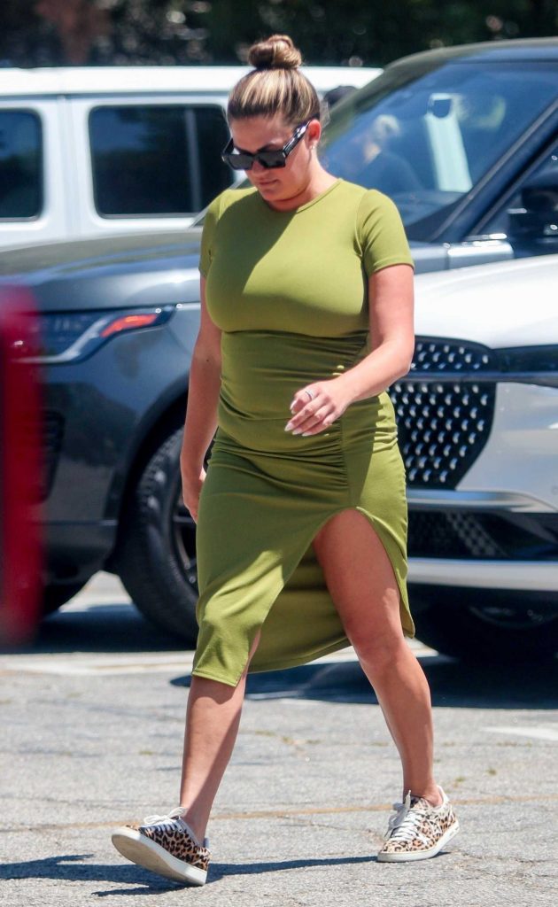 Brittany Cartwright in an Olive Dress