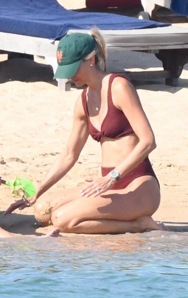 Frida Andersson in a Red Bikini