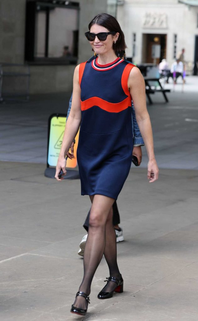 Gemma Arterton in a Blue Dress