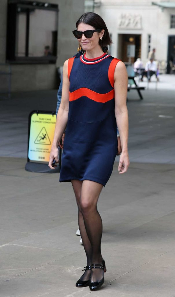 Gemma Arterton in a Blue Dress