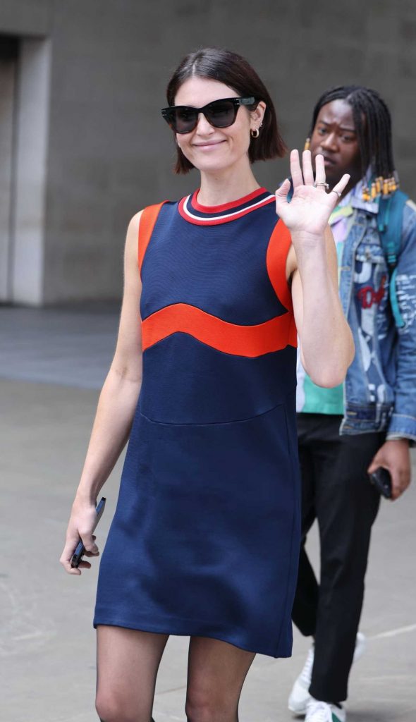 Gemma Arterton in a Blue Dress