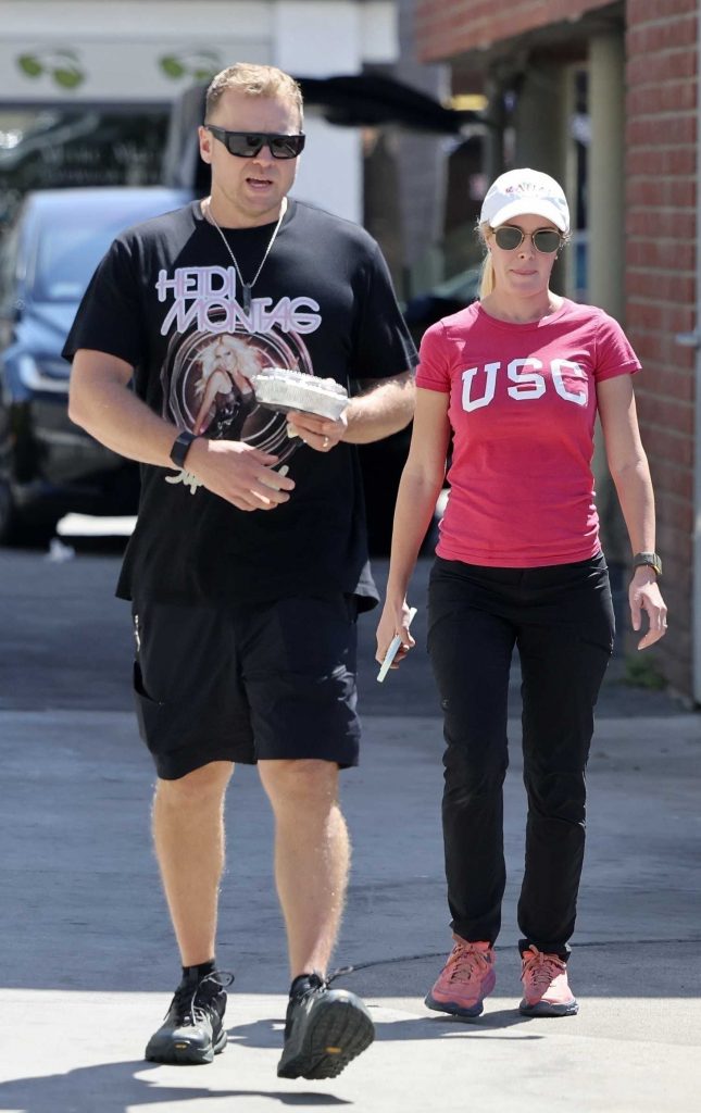 Heidi Montag in a Pink Tee