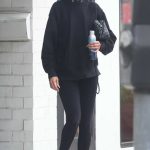 Kimberly Stewart in a Black Hoodie Left the Gym in Studio City