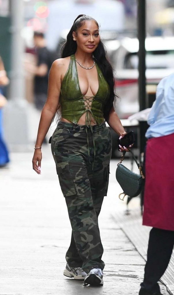 La La Anthony in a Camo Pants