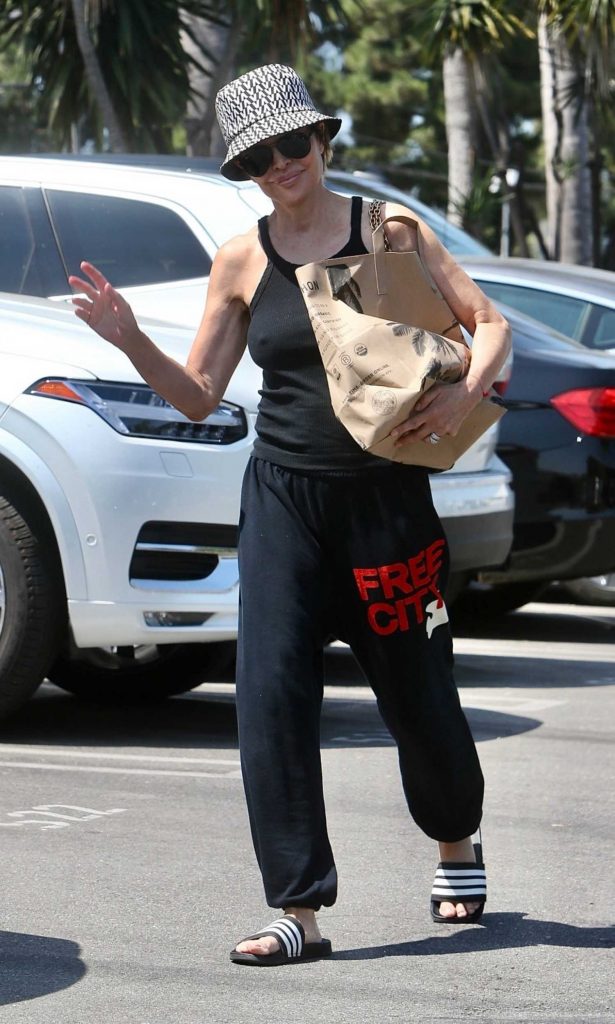 Lisa Rinna in a Black Tank Top