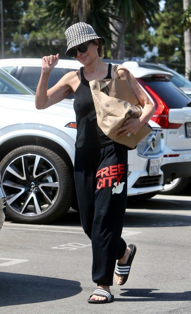 Lisa Rinna in a Black Tank Top