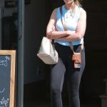 Maria Shriver in a Black Leggings Was Seen Out in Summerland