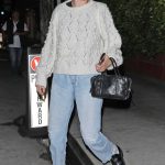 Maya Hawke in a Beige Sweater Leaves Dinner at Giorgio Baldi in Santa Monica