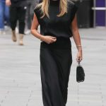 Amanda Holden in a Black Dress Leaves the Heart Radio in London 09/02/2024