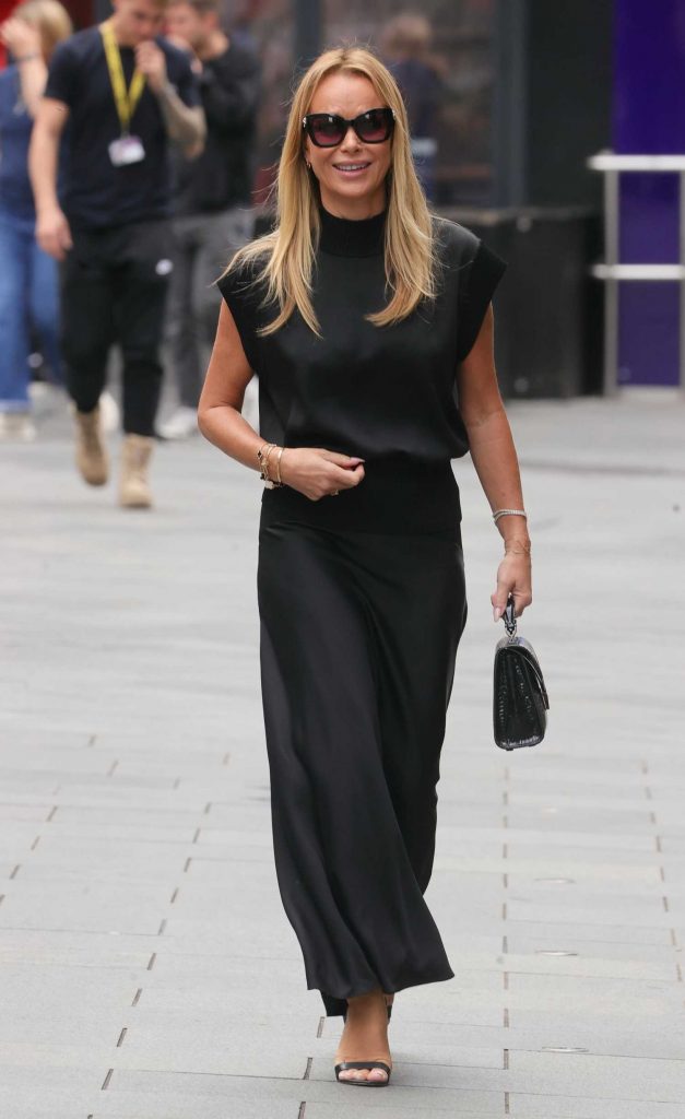 Amanda Holden in a Black Dress