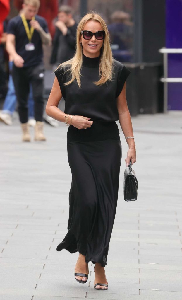 Amanda Holden in a Black Dress