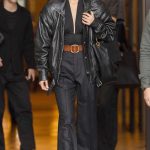 Bella Hadid in a Black Leather Jacket Leaves the Ritz Hotel in Paris