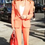 Brooke Shields in an Orange Pantsuit Was Seen Out in New York