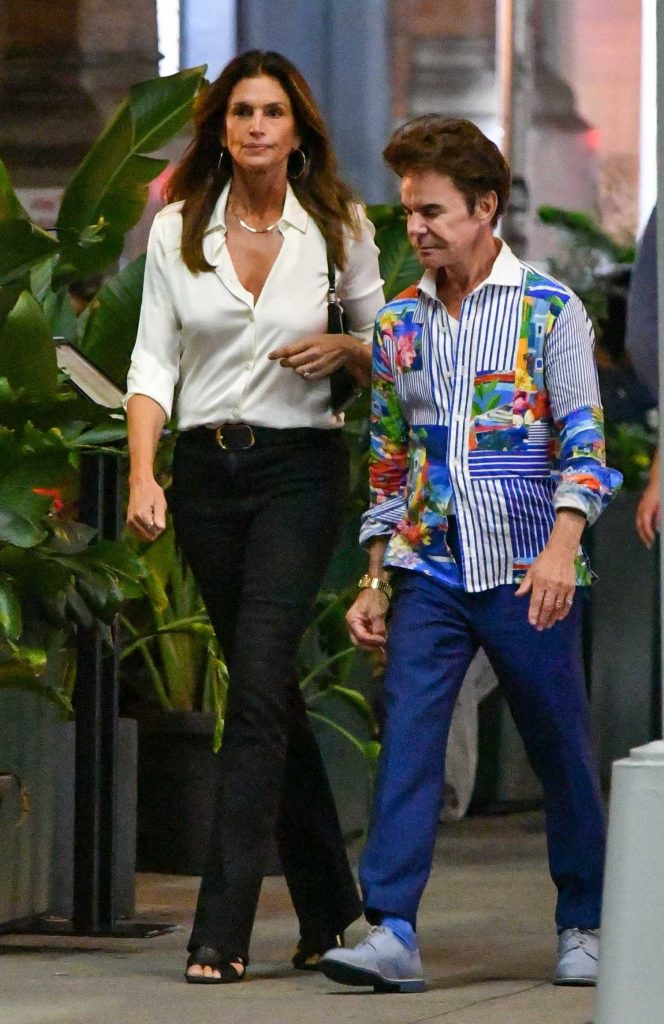 Cindy Crawford in a White Blouse