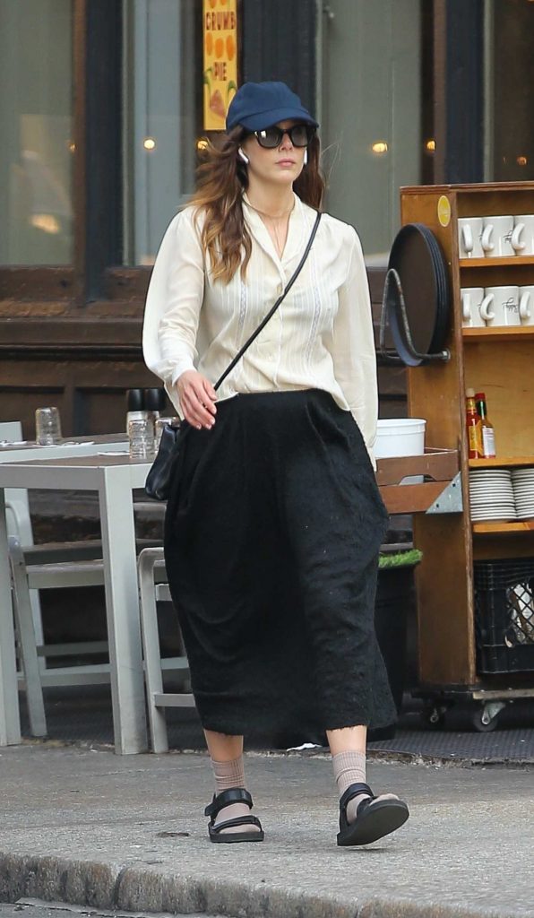 Elizabeth Olsen in a Black Skirt