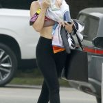 Kate Hudson in a Black Leggings Was Seen After Workout Session in Los Angeles