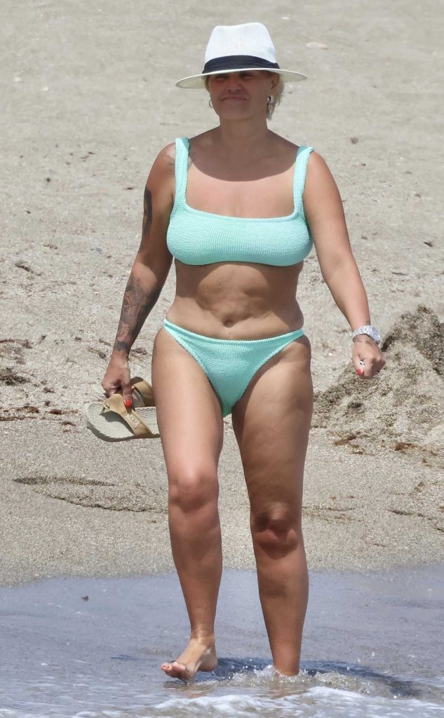 Kerry Katona in a Turquoise Bikini