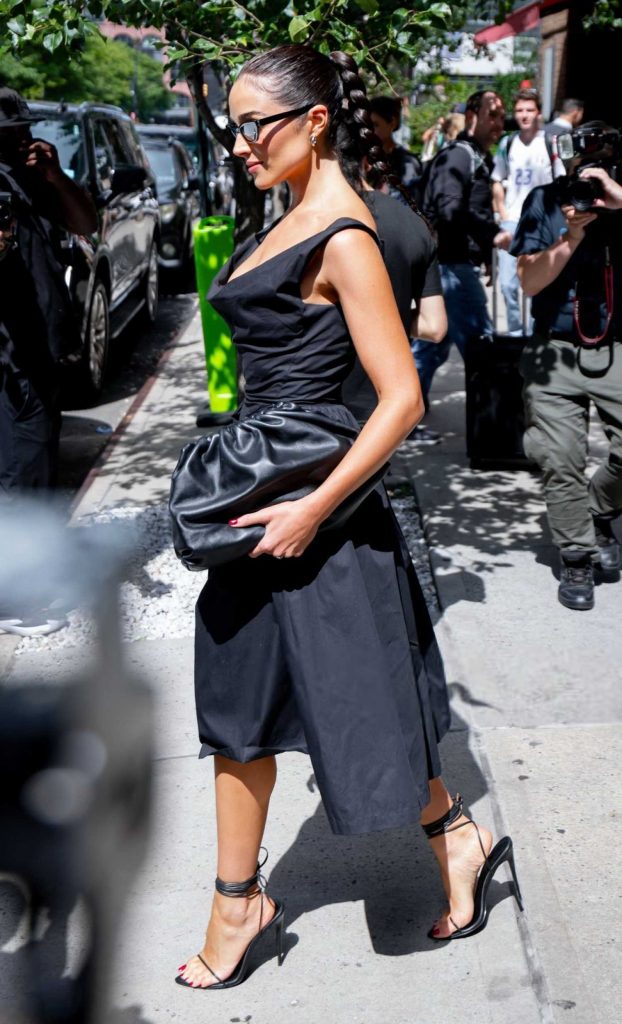 Olivia Culpo in a Black Dress