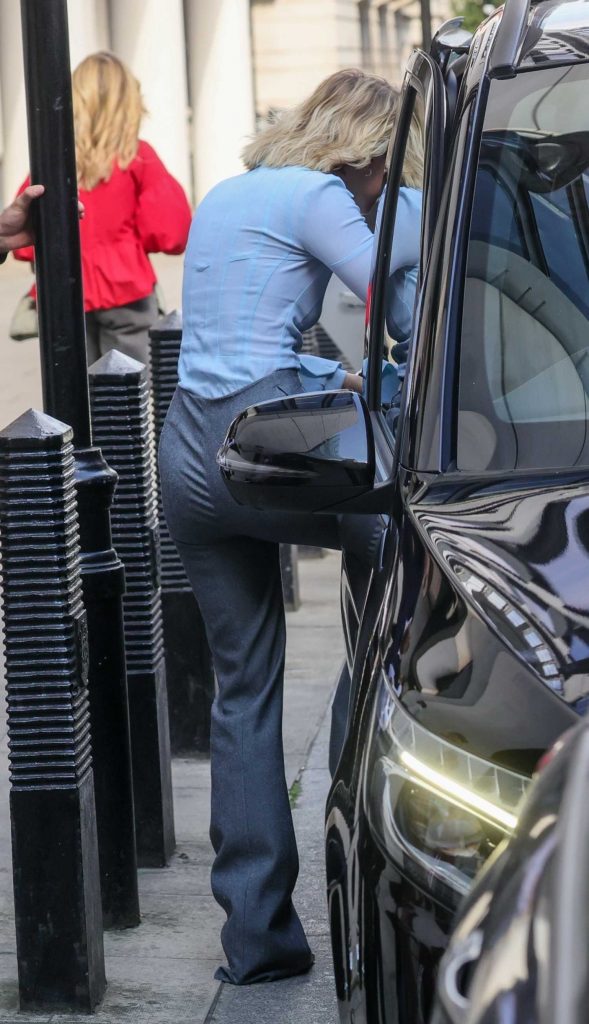 Saoirse Ronan in a Baby Blue Blouse