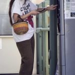 Scout Willis in a White Tee at a Pay Station in Beverly Hills