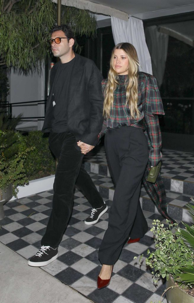 Sofia Richie in a Plaid Blouse