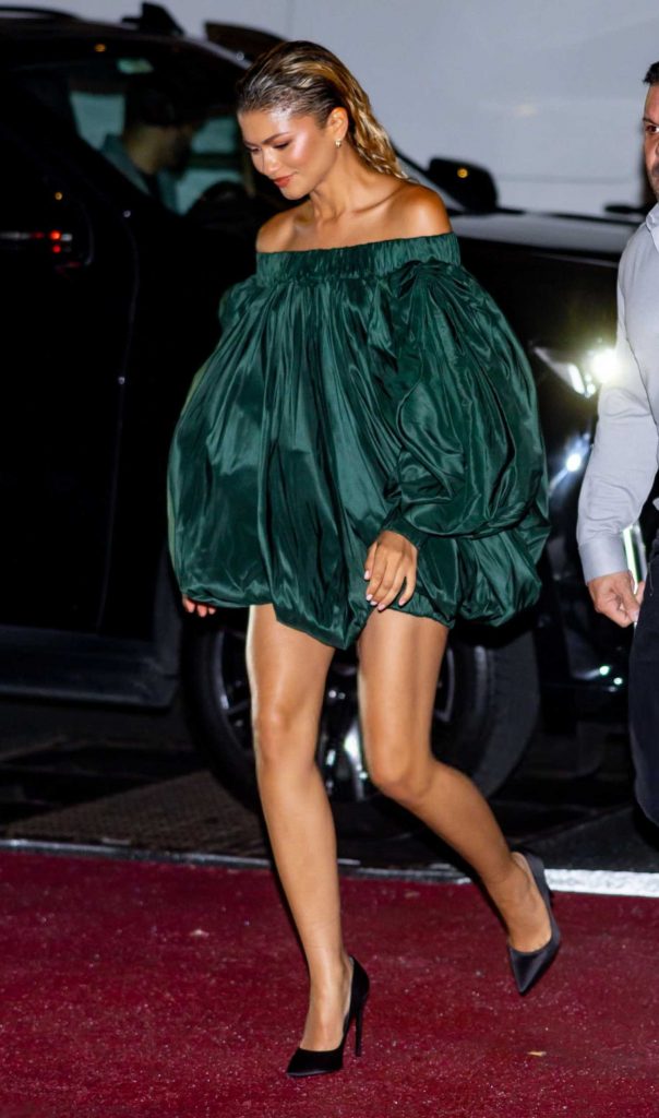 Zendaya in a Green Dress