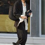 Zoe Kravitz in a Black Pantsuit Was Spotted on a Stroll in New York