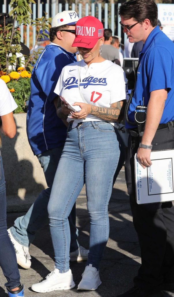 Amber Rose in a Red Trump Hat