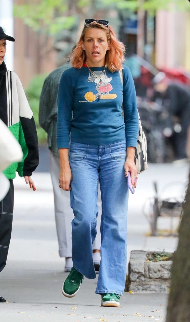 Busy Philipps in a Blue Sweatshirt