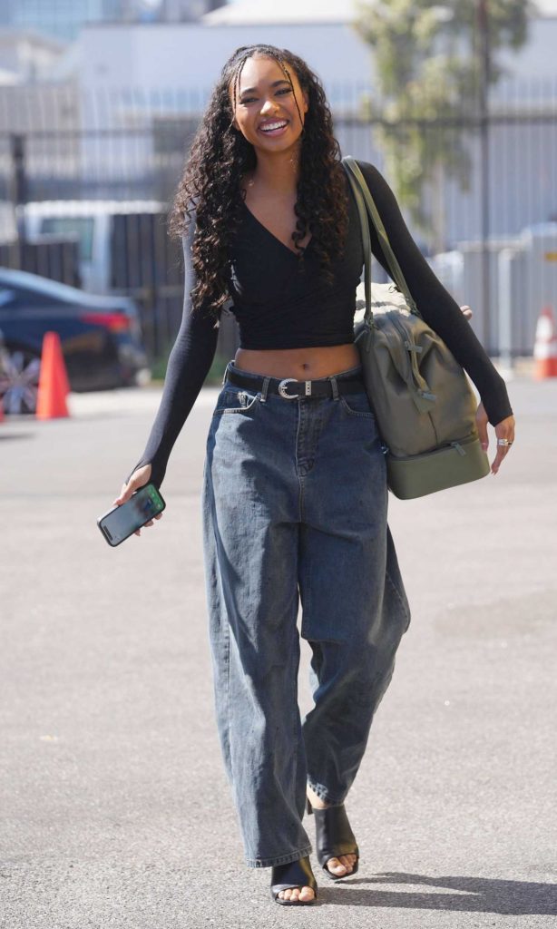 Chandler Kinney in a Black Blouse