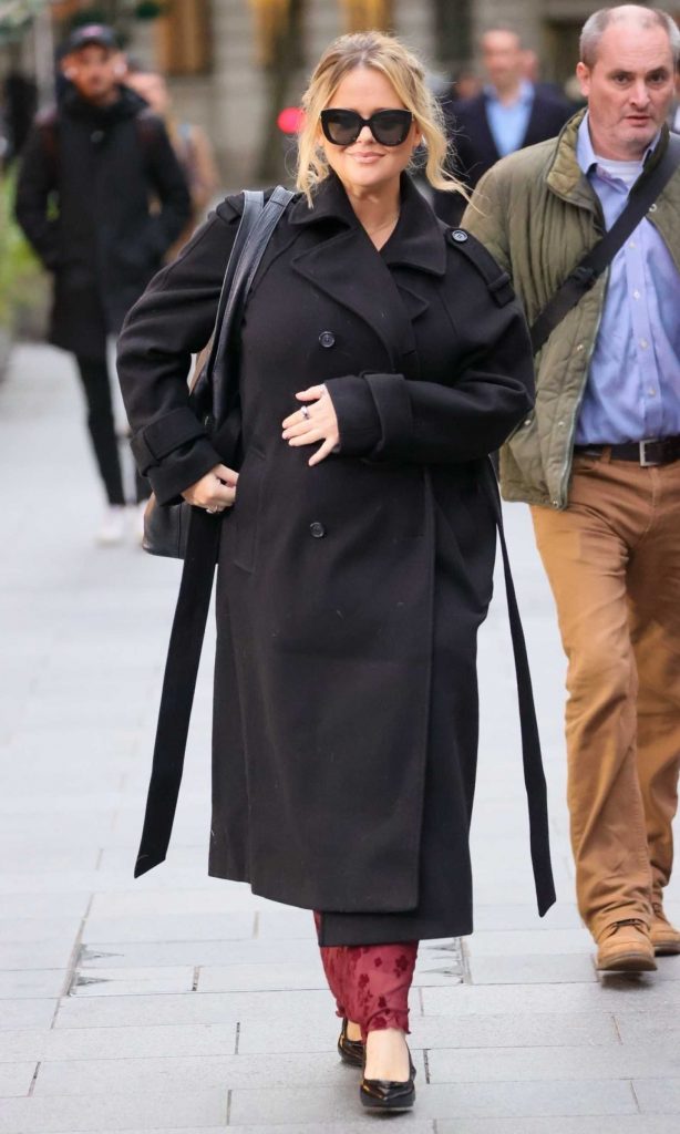 Emily Atack in a Black Coat