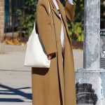 Katie Holmes in a Caramel Coloured Coat Was Seen Out with Suri Cruise in New York