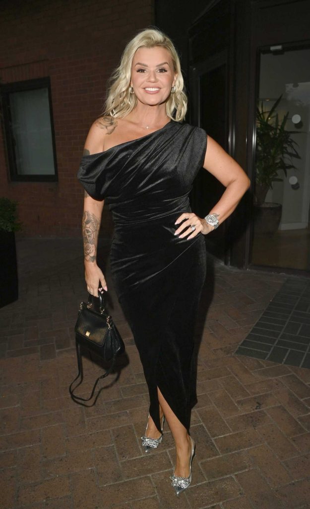 Kerry Katona in a Black Dress