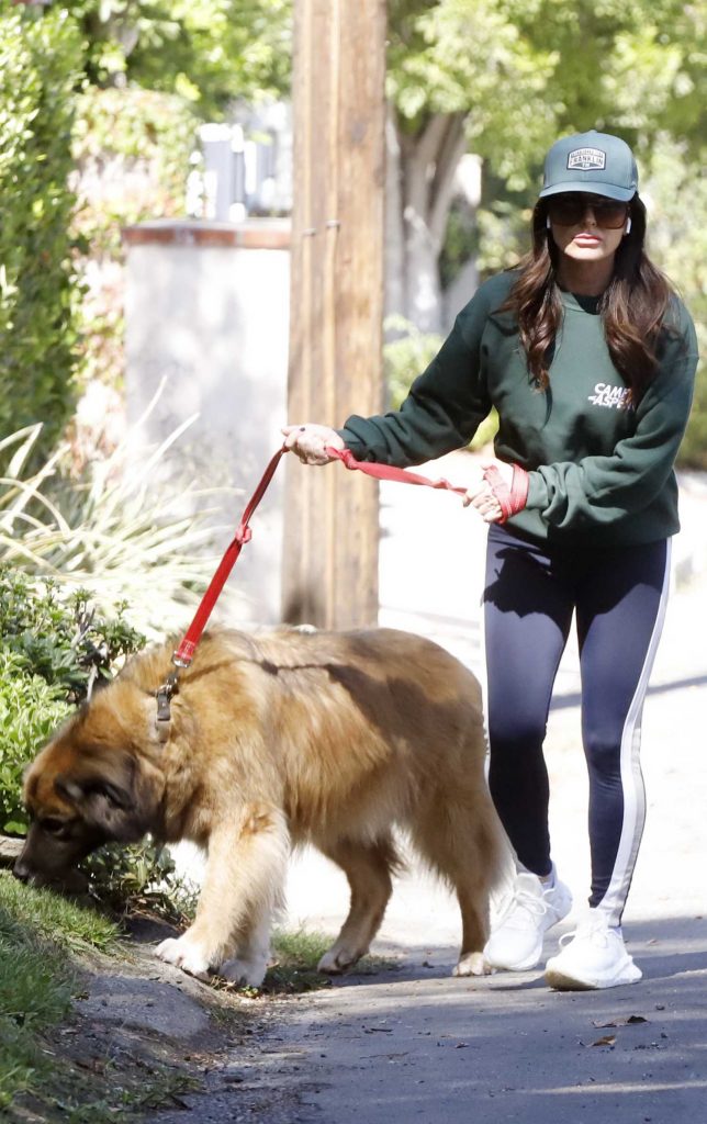 Kyle Richards in a Green Sweatshirt