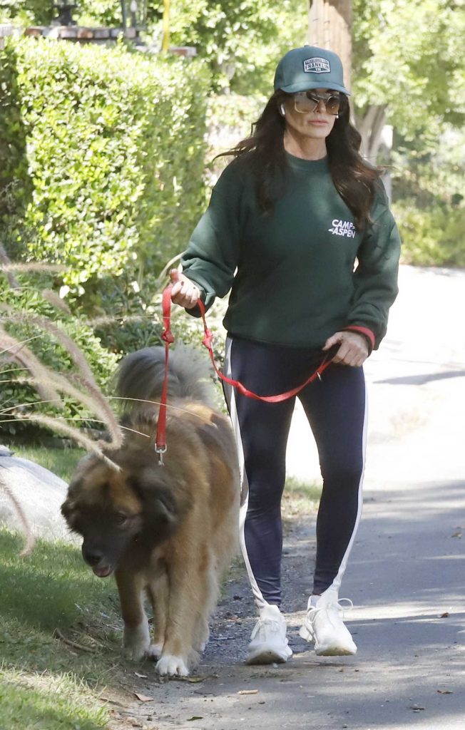 Kyle Richards in a Green Sweatshirt