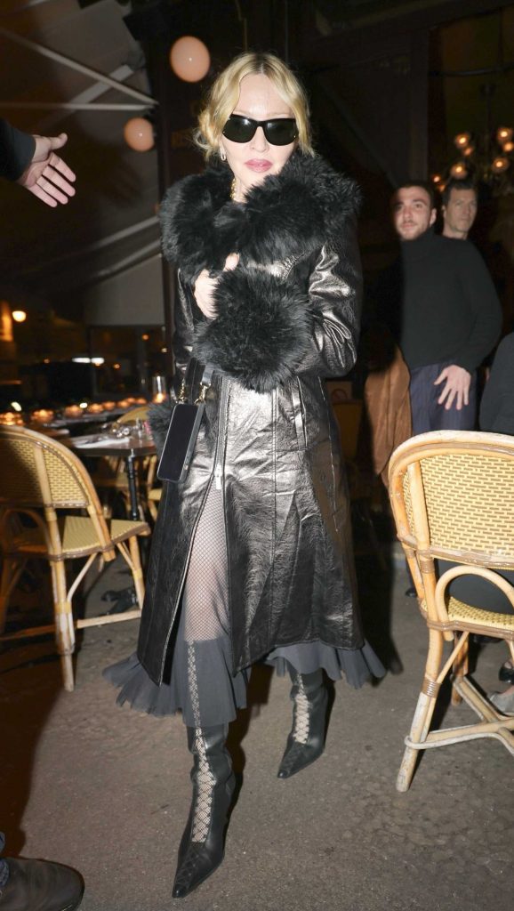 Madonna in a Black Leather Coat