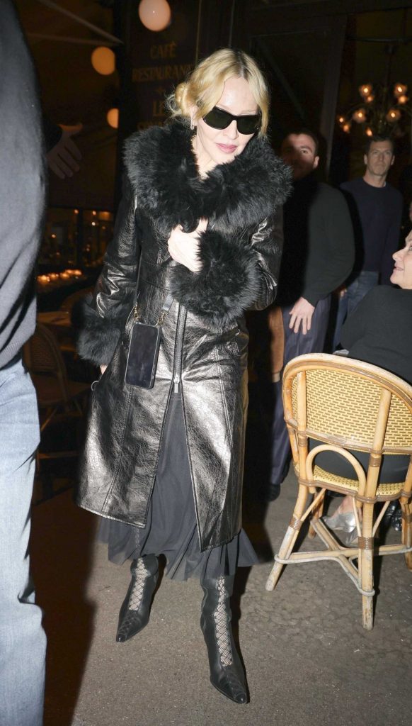 Madonna in a Black Leather Coat