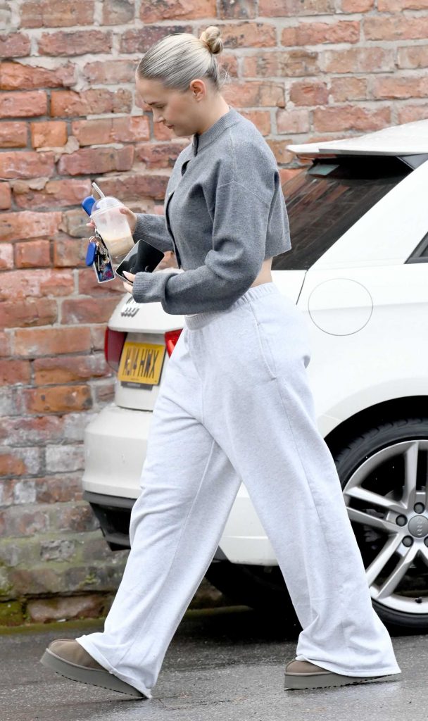 Molly-Mae Hague in a White Sweatpants