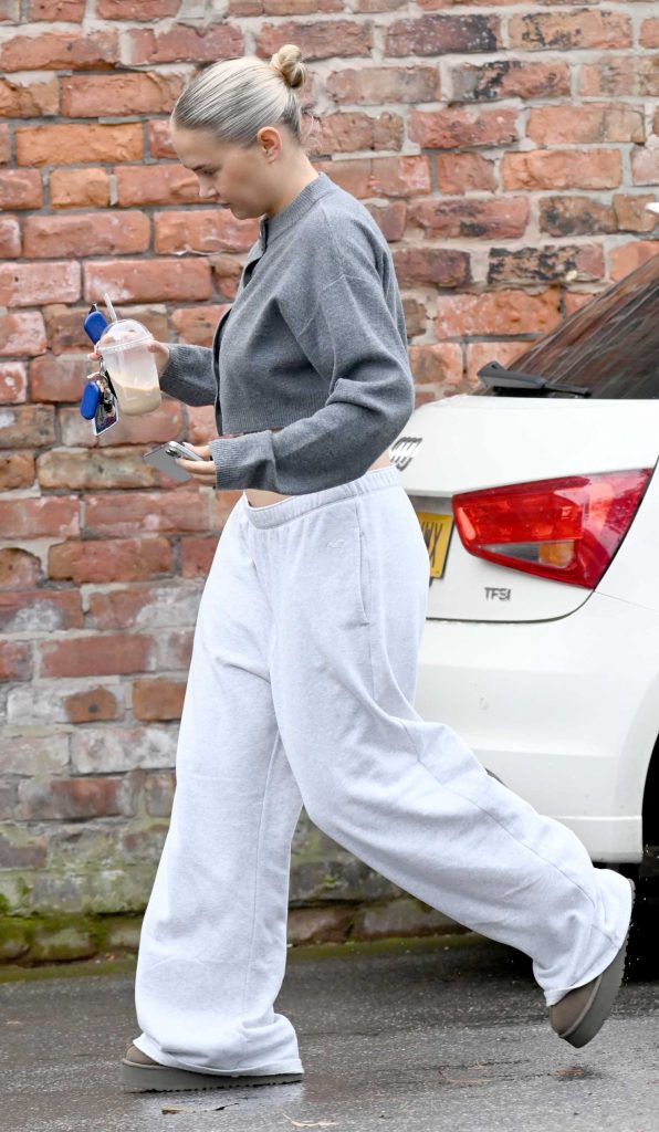 Molly-Mae Hague in a White Sweatpants