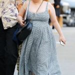 Nicola Coughlan in a Grey Plaid Dress Was Seen Out in New York