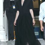 Rachel Brosnahan in a Black Dress Leaves the Gerald W. Lynch Theater in John Jay College in Uptown Manhattan in New York